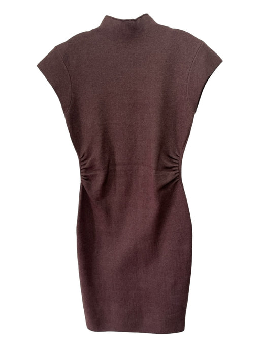 Bliss Size L Brown Rayon Blend Mock Neck Bodycon Dress Brown / L