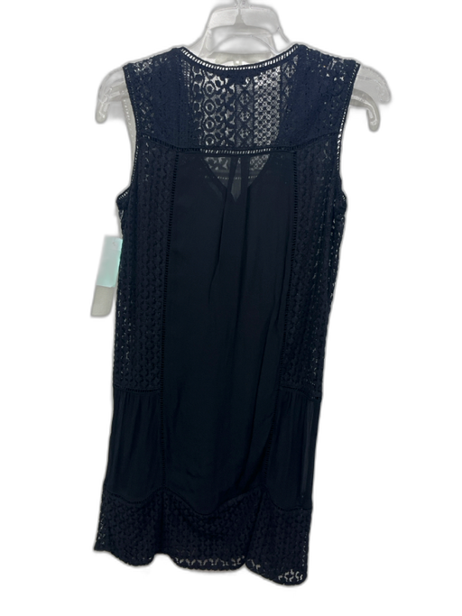 All Saints Size XS Black No Fabric Tag Sheer Sleeveless Lace Detail Dress Black / XS