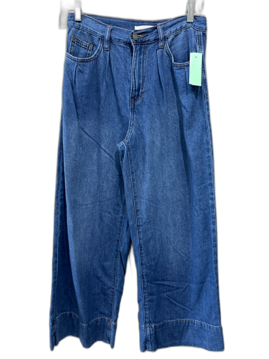 Habitual Size 25 Med Wash Cotton Denim Zip & Button Contrast Stitch Jeans Med Wash / 25