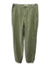 L'agence Size 25 Olive Green Linen Zip & Button High Rise Pockets Straight Pants Olive Green / 25
