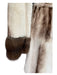 Pelieria Centpo Size 42 Brown & White Sheared Mink Fur Collar Belted Coat Brown & White / 42