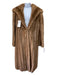 Koslows Size 42 Honey Brown Mink Paneled Hook Closure Wide Collar Coat Honey Brown / 42