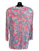 Lilly Pulitzer Size S Pink & blue Rayon Floral Round Split Neck Long Sleeve Top Pink & blue / S