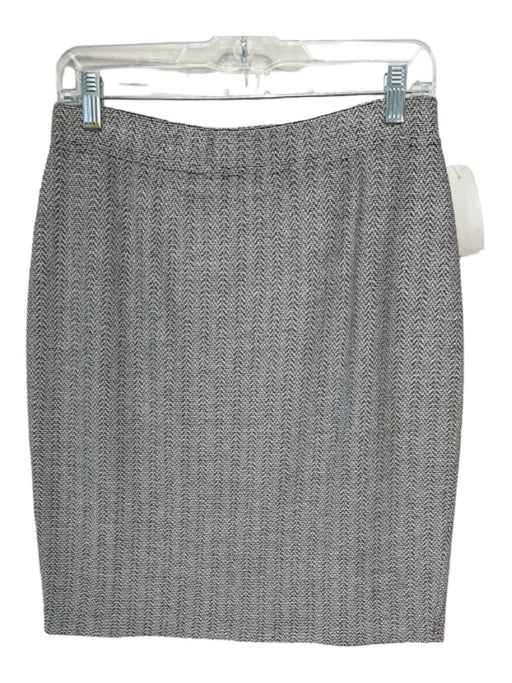 St John Collection Size 6 Black & Beige Wool Blend Elastic Waist Knit Skirt Black & Beige / 6