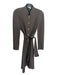 St John Collection Size 2 Beige & Black Wool Blend Chevron Gold Hardware Jacket Beige & Black / 2