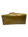St John Beige Croc embossed Double Top Handle Top Zip Gold Hardware Bag Beige / XS