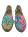 Lilly Pulitzer Shoe Size 8 Blue Pink Green Canvas round toe Slip On Espadrille Blue Pink Green / 8