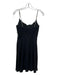 Genny Oro Size 8 Black Silk Blend Spaghetti Strap Rhinestone Strap Dress Black / 8