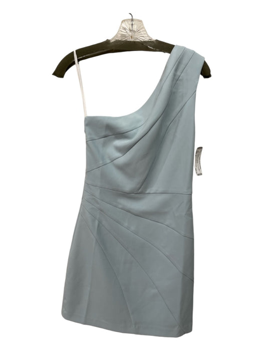 Revolve X Michael Costello Size M Aqua Blue Polyester One Shoulder Paneled Dress Aqua Blue / M