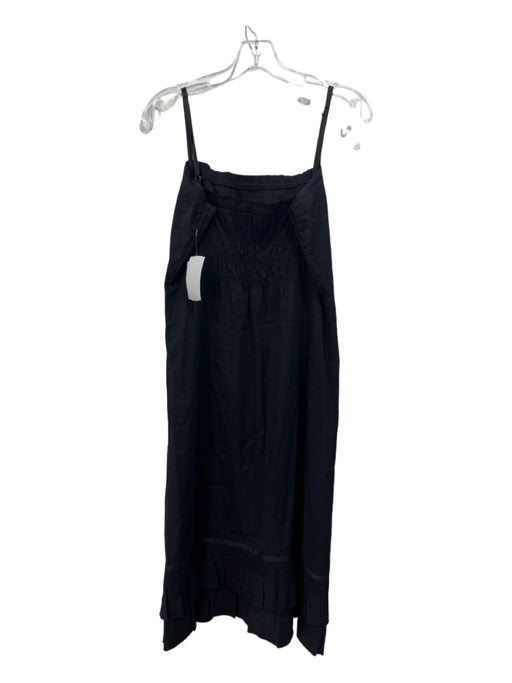 Theory Size M Black Linen & Viscose Sleeveless Dress Black / M