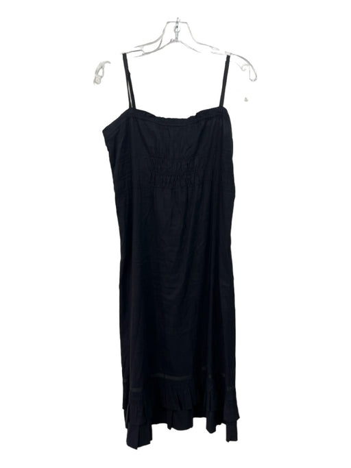Theory Size M Black Linen & Viscose Sleeveless Dress Black / M