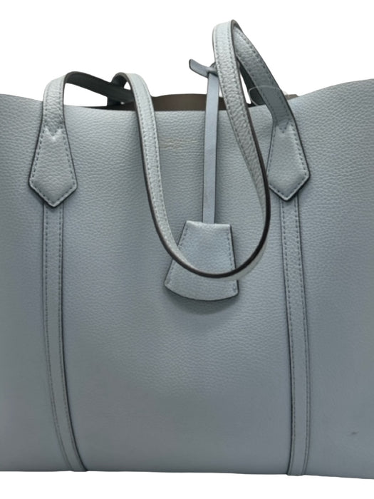 Tory Burch Light Blue Leather Straps Texture shoulder bag Bag Light Blue / Large