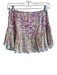 Love Shack Fancy Size 0 Purple & Ivory Silk & Viscose High Waist Side Zip Skirt Purple & Ivory / 0