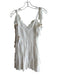 Love Shack Fancy Size M White Cotton V Neck tie strap Back Shirring Dress White / M