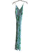 Ramy Brook Size 00 Blue & Green No Fabric Tag V Neck Back Zip Dress Blue & Green / 00