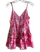 Love Shack Fancy Size 0 Pink Cotton & Silk V Neck Side Zip Ruffle Top Pink / 0