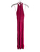 Milly Size S Magenta Viscose Knit Halter Tie Sleeveless Open Back Dress Magenta / S