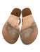 Ancient Greek Sandals Shoe Size 37 Tan Orange Leather Gold hardware Flat Sandals Tan Orange / 37