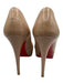 Christian Louboutin Shoe Size 36 Beige & Gunmetal Leather Patent Leather Pumps Beige & Gunmetal / 36