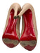 Christian Louboutin Shoe Size 36 Beige & Gunmetal Leather Patent Leather Pumps Beige & Gunmetal / 36