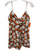 Alice + Olivia Size 4 Orange, White, Green Linen Floral Tie Front Dress Orange, White, Green / 4