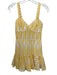 Charo Ruiz Ibiza Size M White & yellow Cotton Smocked Ruffle Hem eyelet Dress White & yellow / M