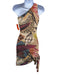 Alexis Size XS Polyester Abstract Leaf Print One Shoulder Draped Dress XS