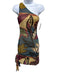 Alexis Size XS Polyester Abstract Leaf Print One Shoulder Draped Dress XS
