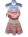 Ramy Brook Size XXS White & Pink Print Polyester Smocked embroider neck Dress White & Pink Print / XXS