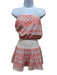 Ramy Brook Size XXS White & Pink Print Polyester Smocked embroider neck Dress White & Pink Print / XXS