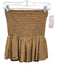Misa Size S/M Brown Polyester Smocked Tube Top Skirt Set Brown / S/M