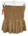 Misa Size S/M Brown Polyester Smocked Tube Top Skirt Set Brown / S/M