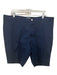 Spoke Size 40 Blue Cotton Solid Zip Fly Men's Shorts 40