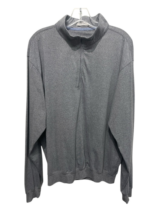 Oliver Ridley Size L Gray Synthetic Solid Quarter Zip Men's Long Sleeve Shirt L