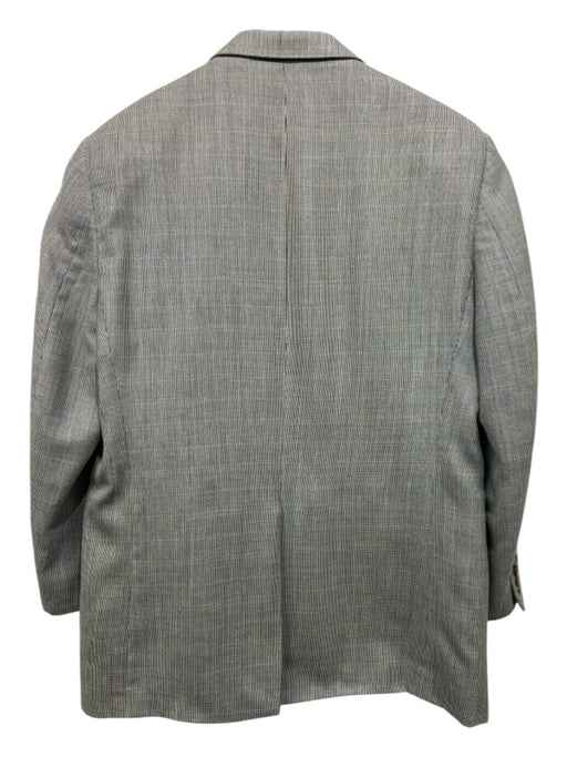 H Stockton Tan & Multi Silk Blend All Over Print 2 Button Men's Blazer 40R