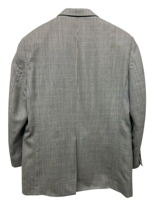 H Stockton Tan & Multi Silk Blend All Over Print 2 Button Men's Blazer 40R