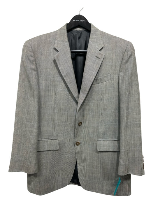 H Stockton Tan & Multi Silk Blend All Over Print 2 Button Men's Blazer 40R