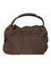 Dorothee Schumacher Brown Nylon Zip Close Gathered Detail Top Handle Bag Brown / Medium