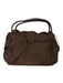 Dorothee Schumacher Brown Nylon Zip Close Gathered Detail Top Handle Bag Brown / Medium