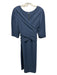 Lafayette 148 Size 10 Slate Blue Acetate & Polyester 1/2 Sleeve Midi Dress Slate Blue / 10