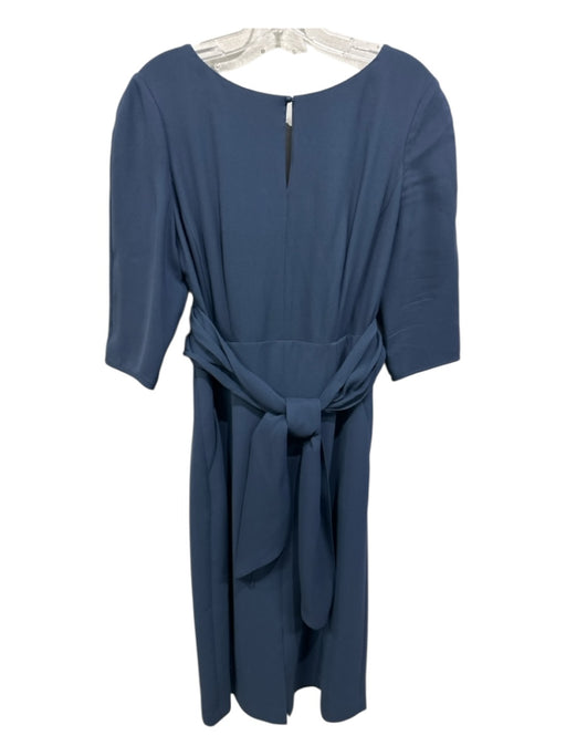 Lafayette 148 Size 10 Slate Blue Acetate & Polyester 1/2 Sleeve Midi Dress Slate Blue / 10
