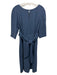 Lafayette 148 Size 10 Slate Blue Acetate & Polyester 1/2 Sleeve Midi Dress Slate Blue / 10