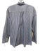 Ann Mashburn Size S Blue & White Cotton Long Sleeve Stripe Ruffle Mock Neck Top Blue & White / S