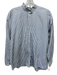 Ann Mashburn Size S Blue & White Cotton Long Sleeve Stripe Ruffle Mock Neck Top Blue & White / S