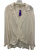 L'agence Size L Cream White Silk Drape Flounce Long Sleeve Top Cream White / L