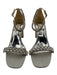 Badgley Mischka Shoe Size 8.5 Silver Textile Crystal Embellishments Sandals Silver / 8.5