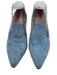 Stuart Weitzman Shoe Size 8.5 Light Blue Suede Pointed Toe Midi Block Heel Pumps Light Blue / 8.5