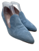Stuart Weitzman Shoe Size 8.5 Light Blue Suede Pointed Toe Midi Block Heel Pumps Light Blue / 8.5