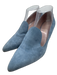 Stuart Weitzman Shoe Size 8.5 Light Blue Suede Pointed Toe Midi Block Heel Pumps Light Blue / 8.5