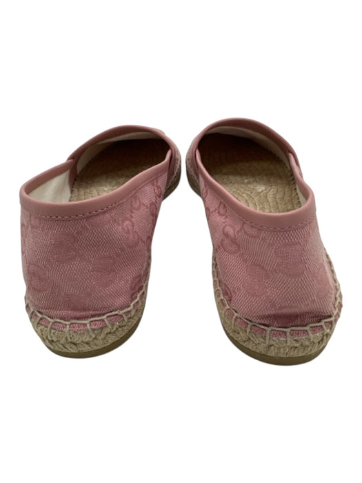 Gucci Shoe Size 39 Pink Canvas Jacquard Guccissima Whipstich Detail Flats Pink / 39